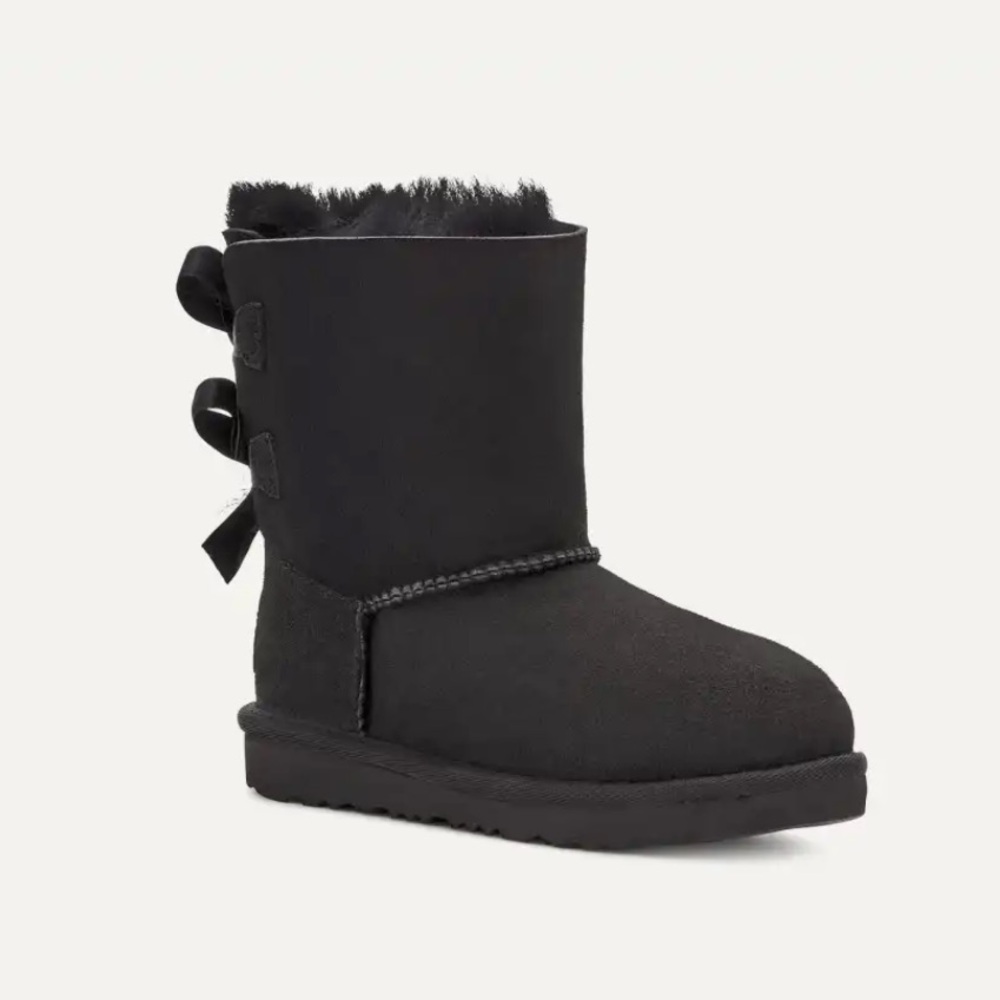 UGG Kids Black Classic Bow Boot
